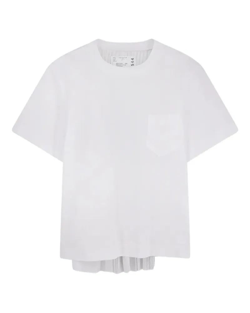 Sacai Popeline X Cotton Jersey T-Shirt White