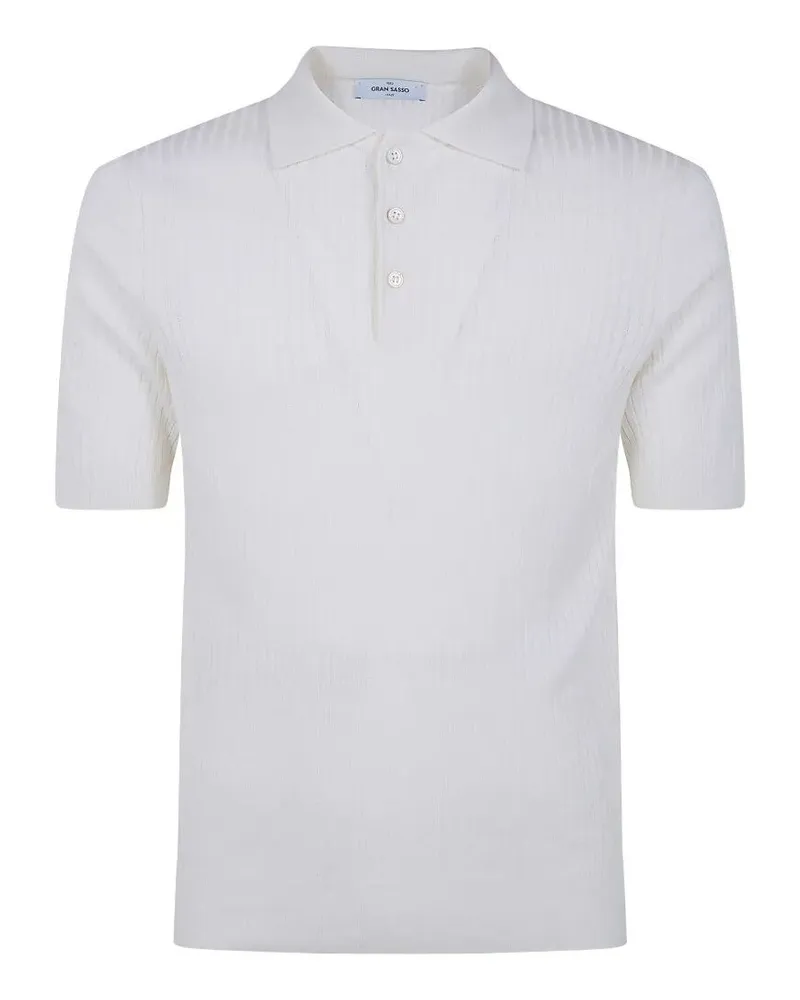 Gran Sasso Short Sleeves Tennis Polo Shirt White