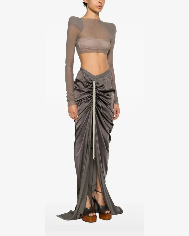 Rick Owens Helm Top T-Shirt Gray