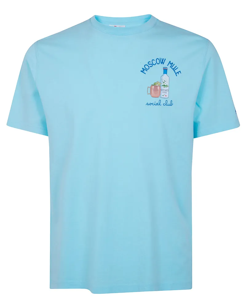 MC2 Saint Barth T-Shirt Cotone Blu "Portofino Social Moscow Blue