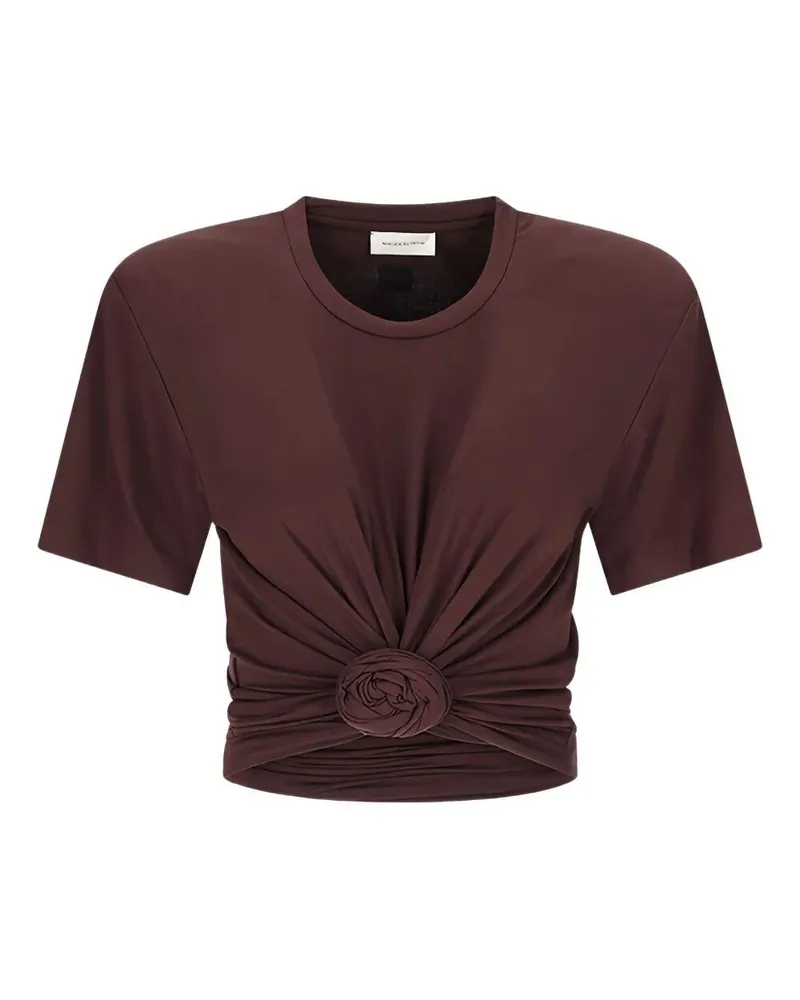 Magda Butrym Cropped T-Shirt Brown