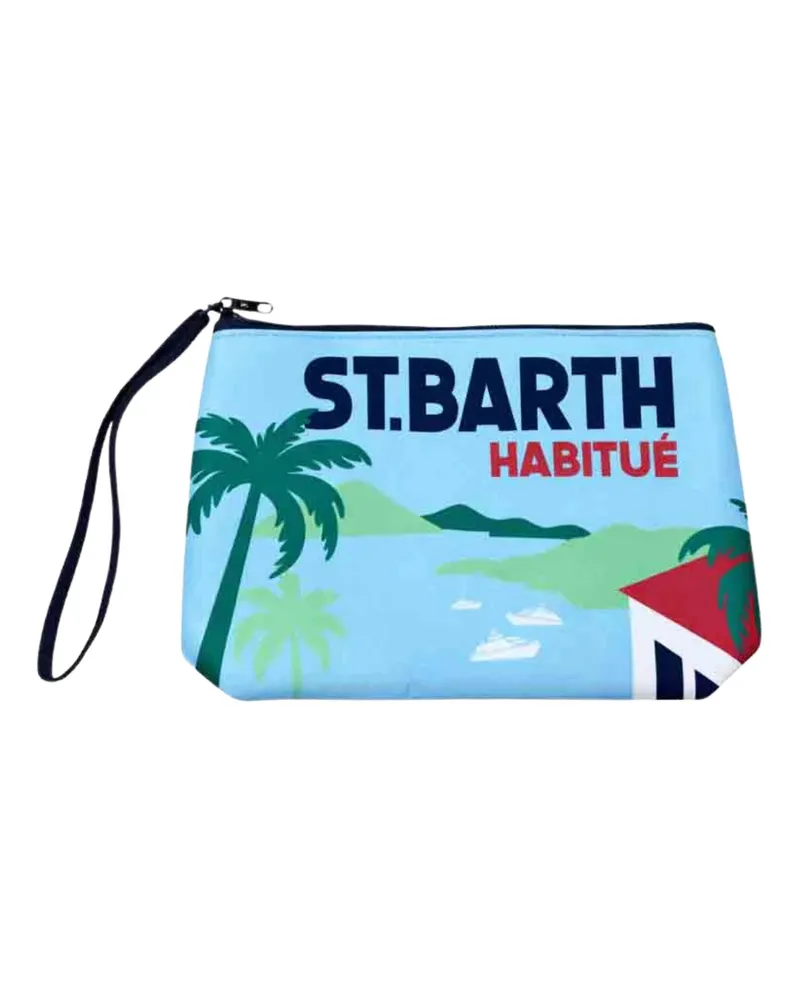 MC2 Saint Barth Pouch Beach Print "Aline Blue