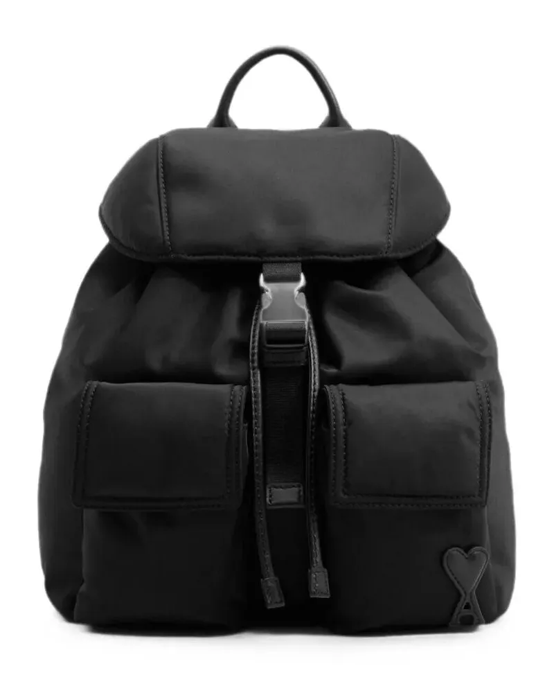 AMI Paris Backpack Small Flap "Marcel Black
