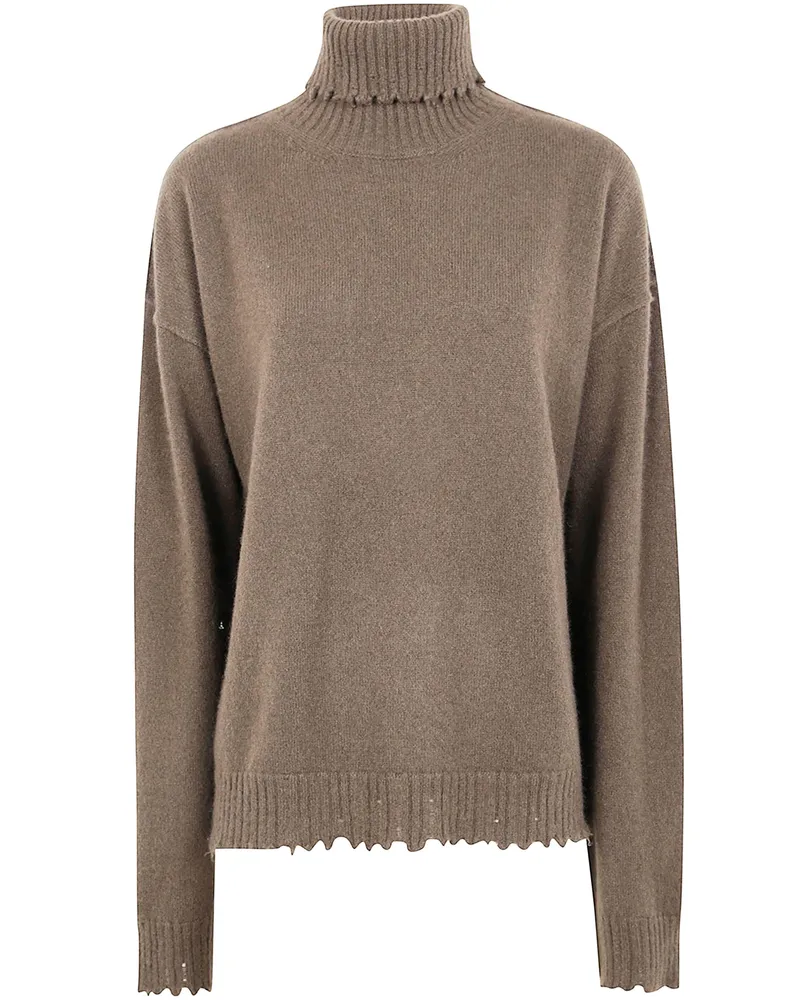 Uma Wang High Neck Top" Sweater Green