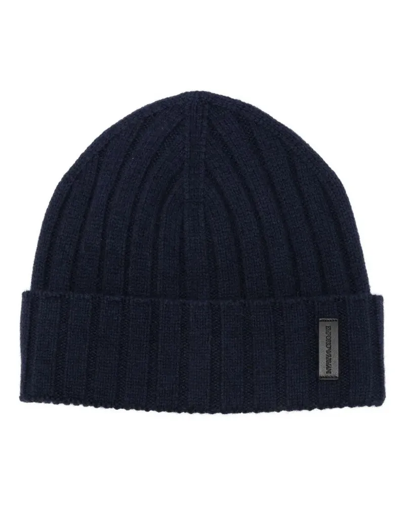 Emporio Armani Bonnet Hat Blue
