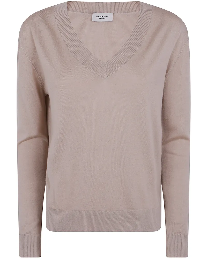 Max Mara Sweater V Neck "Wkd Talamo Beige