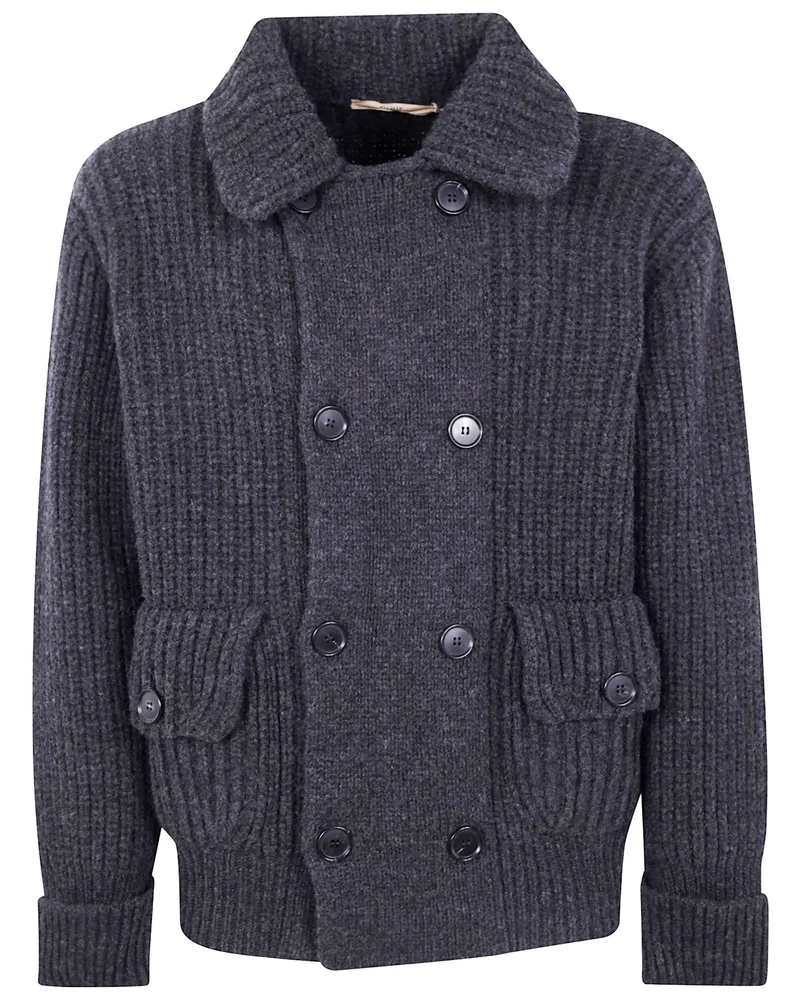 Nuur Long Sleeves Double Breast Jacket Gray