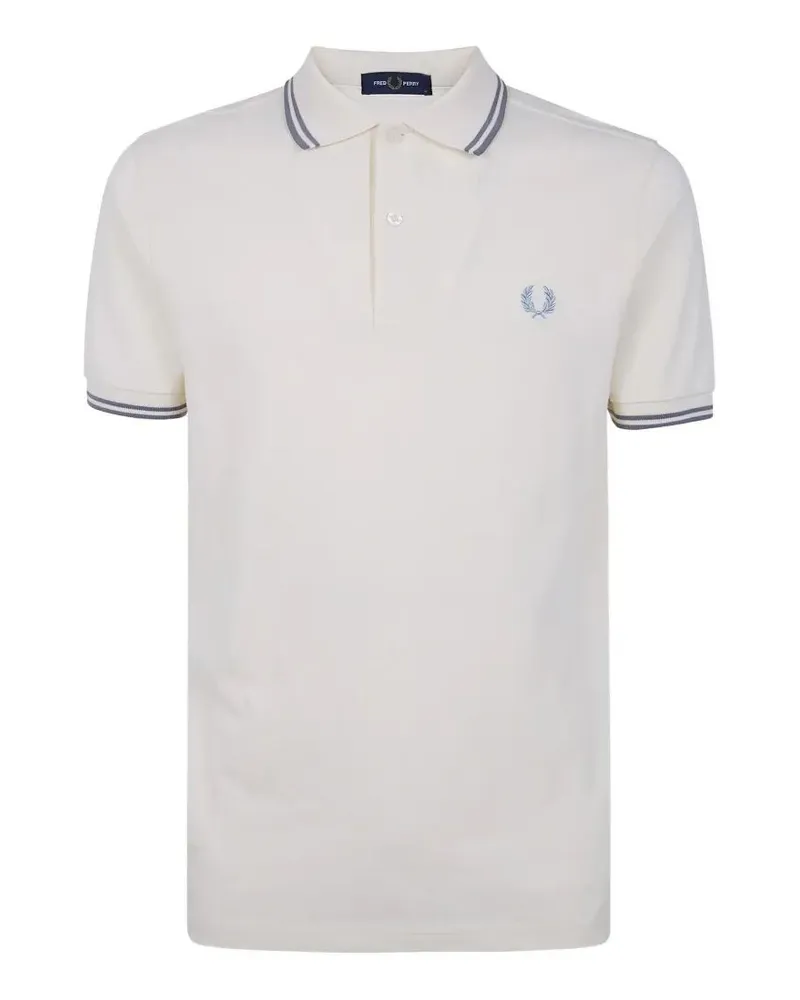 Fred Perry Fred Perry' Twin Tipped Fred Perry Polo Shirt White