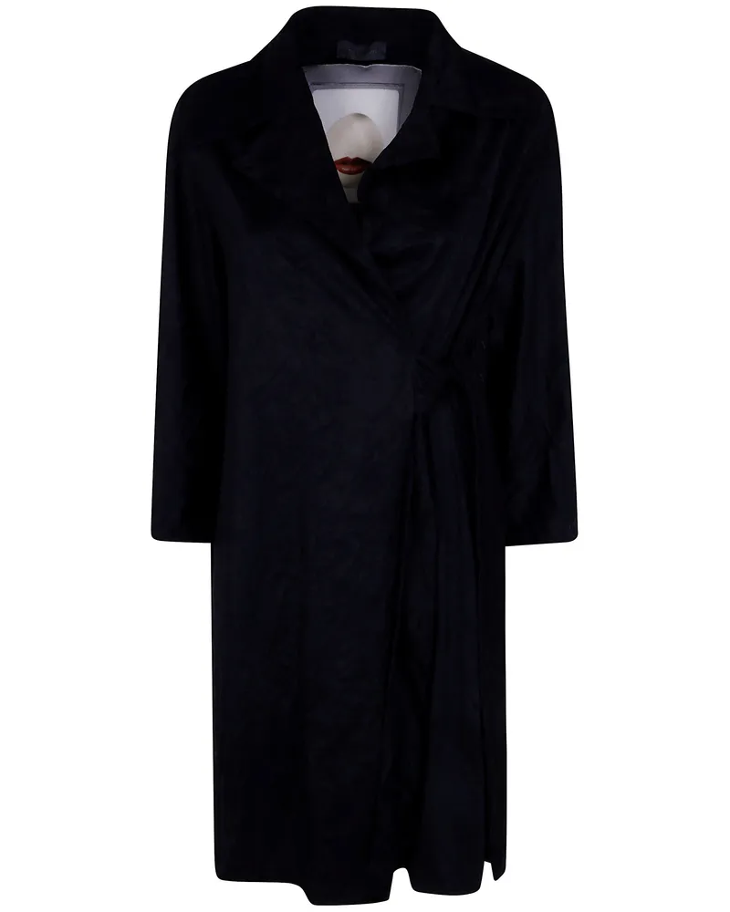 Maria Calderara Coat Faux Suede "W902dk 9 Black Black