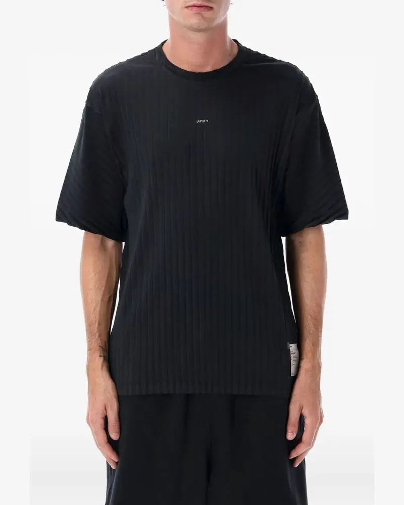 Satisfy Auralite" Pleated T-Shirt Black