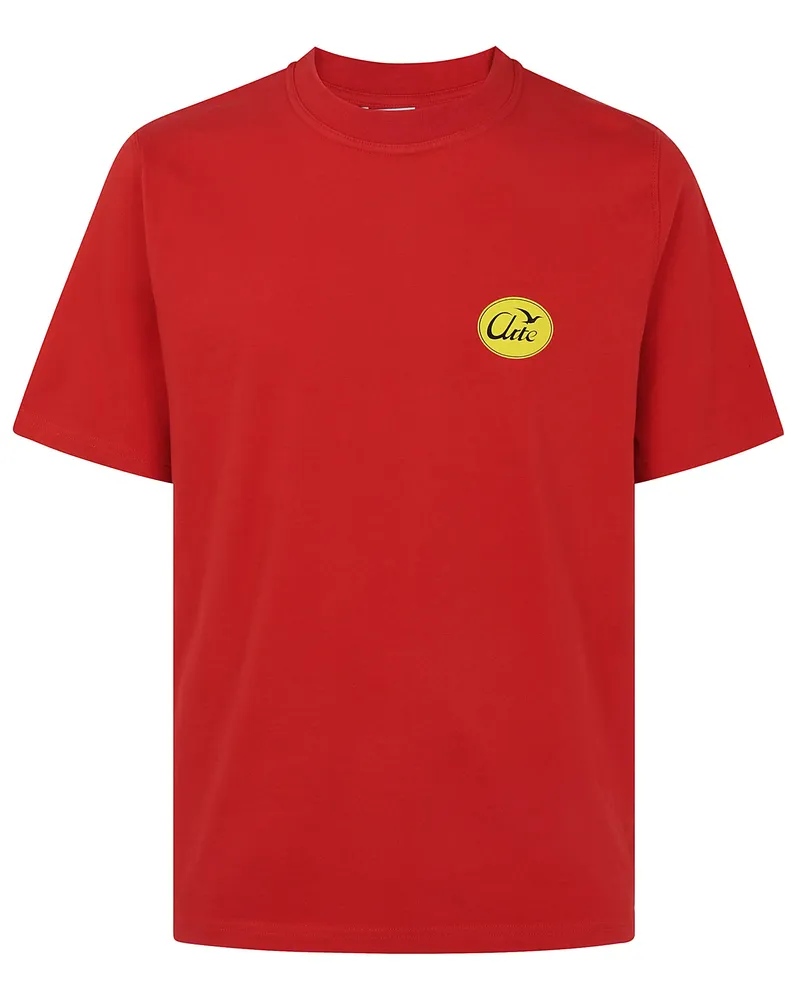 Arte Antwerp Small Circled Bird Logo T-Shirt Red