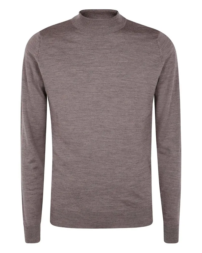 John Smedley Harcourt" Mock Neck Beige