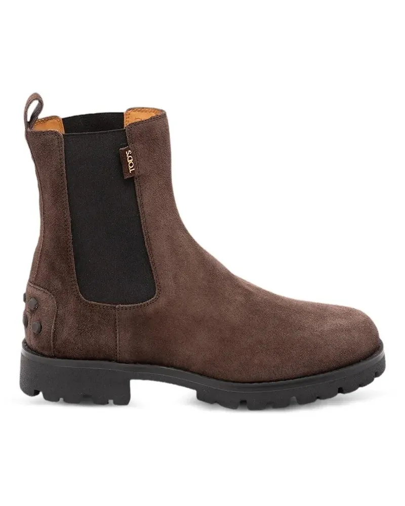 TOD'S Beatle Ankle Boots "Cavillon Up Brown