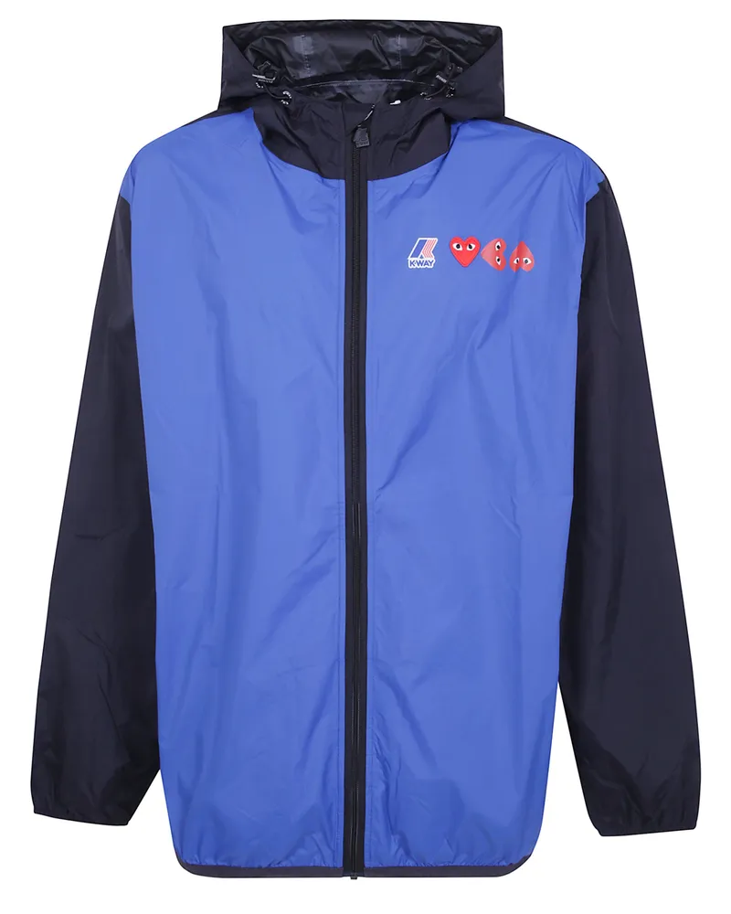 Comme des Garçons Full Zip Jacket "Red Emblem Blue