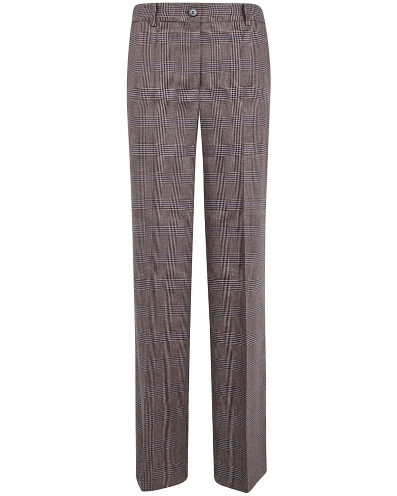 P.A.R.O.S.H. P. A.R. O.S. H. Pants Checkered "Riley Brown
