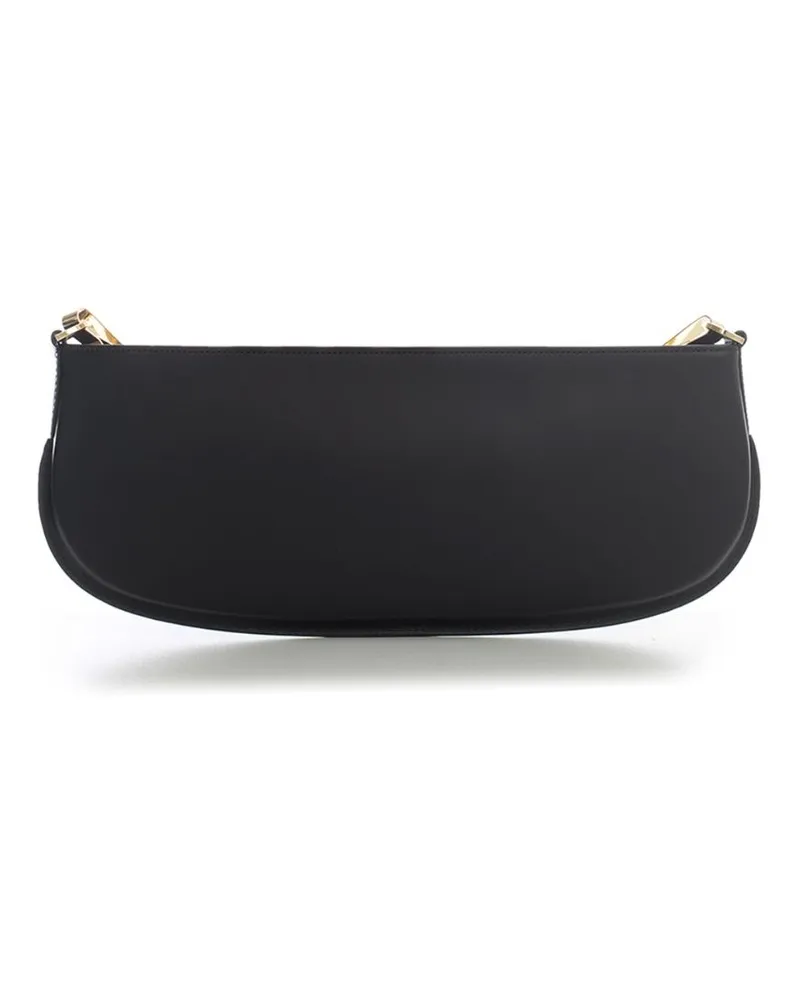 by FAR Beverly Black Smooth Calf Leather Shoulder Bag Black
