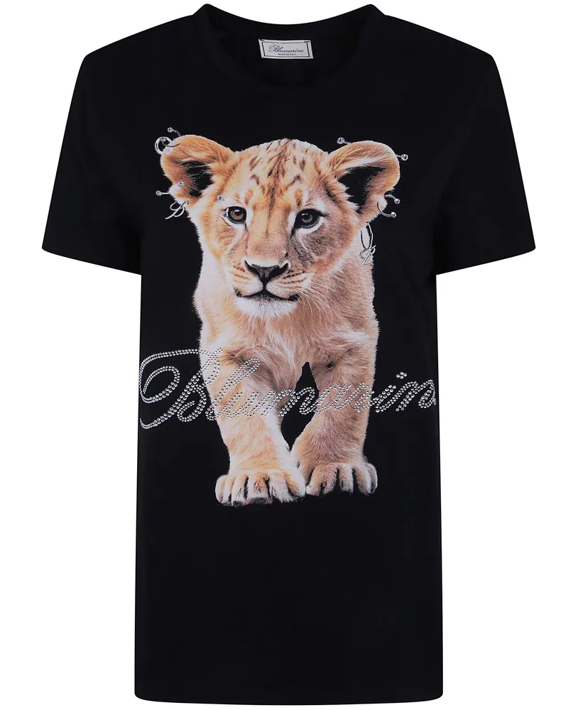 Blumarine T-Shirt Printed "Lion Black
