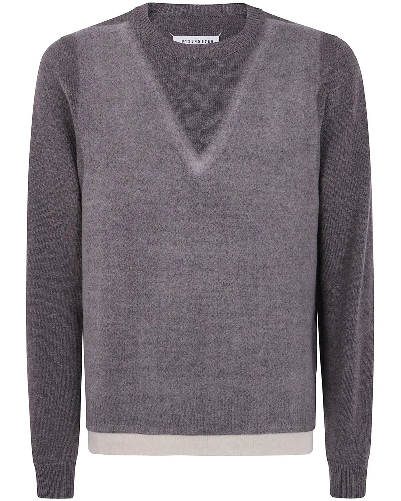 Maison Margiela Sweater Fused Knit "Fused Knit Sweater Gray