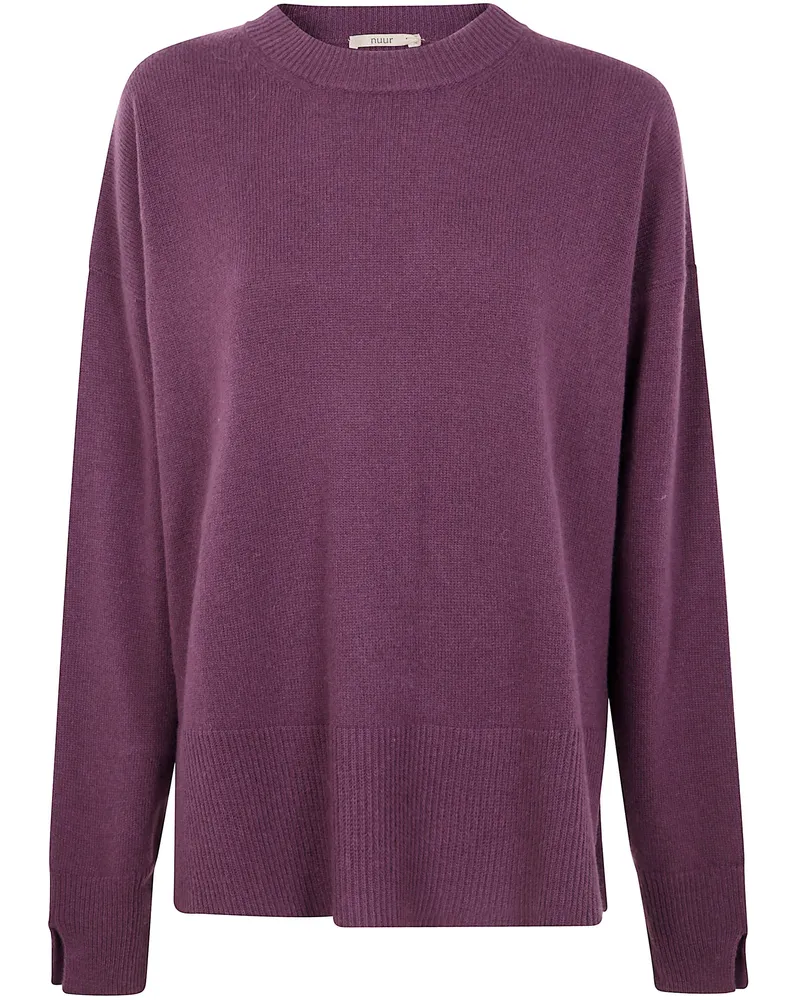 Nuur Long Sleeves Round Neck Sweater Red