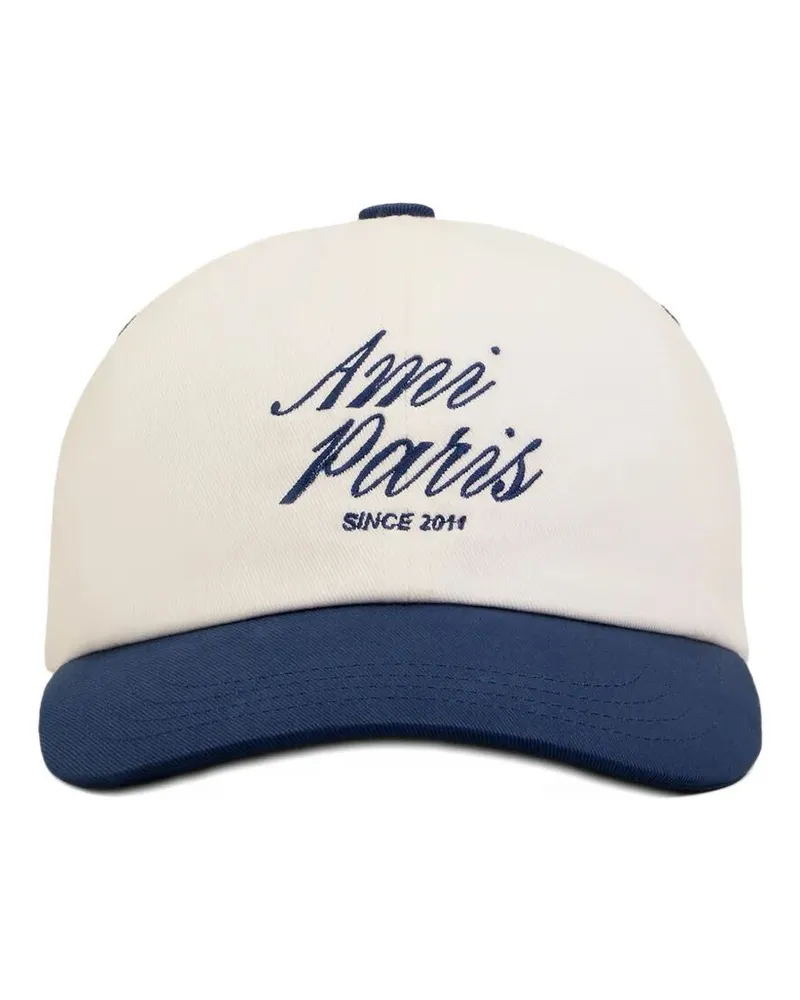 AMI Paris Bicolor "Ami Paris" Cap Blue