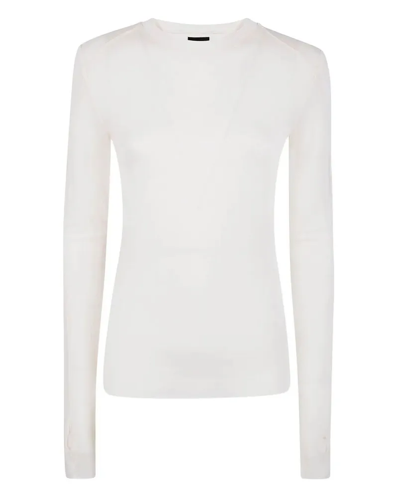 THOM KROM Round Neck Sweater Beige