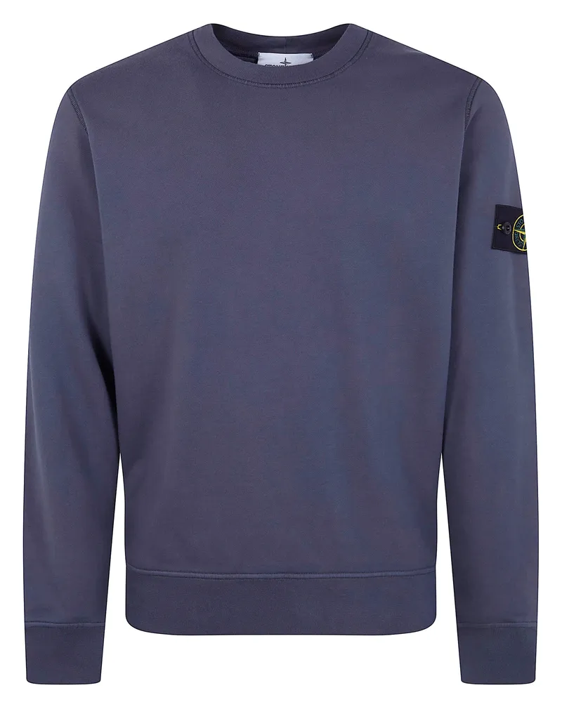 Stone Island Round Neck Sweatshirt Blue