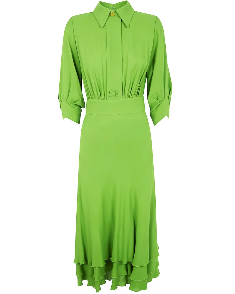 Elisabetta Franchi Midi Dress Green