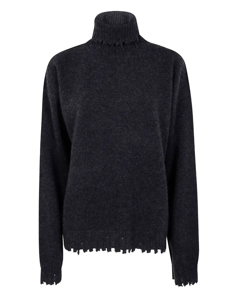 Uma Wang High Neck Top" Sweater Gray