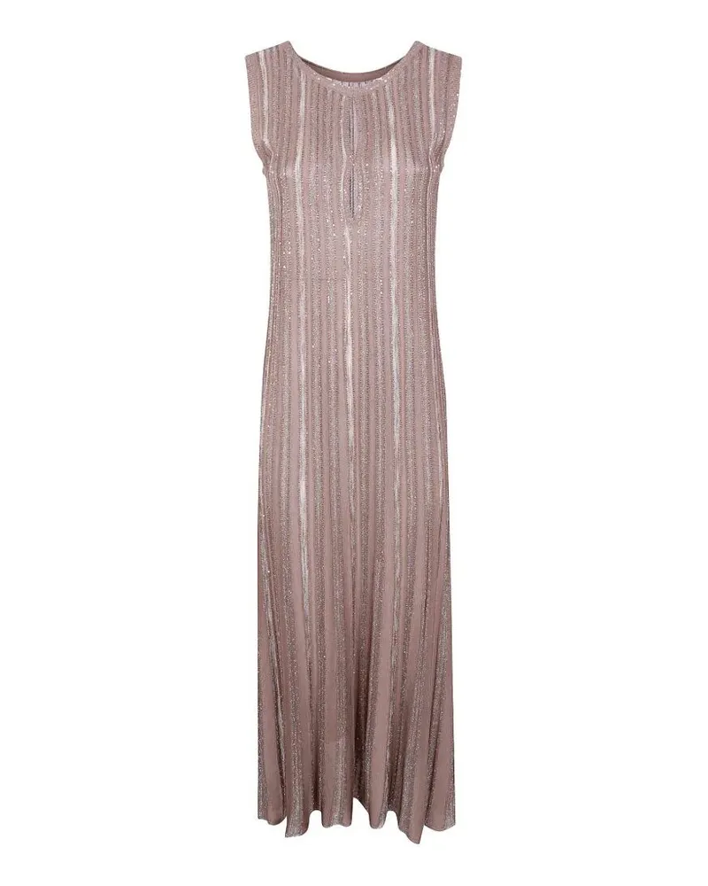 D.EXTERIOR D. EXTERIOR Stripes Crystals Long Dress Brown