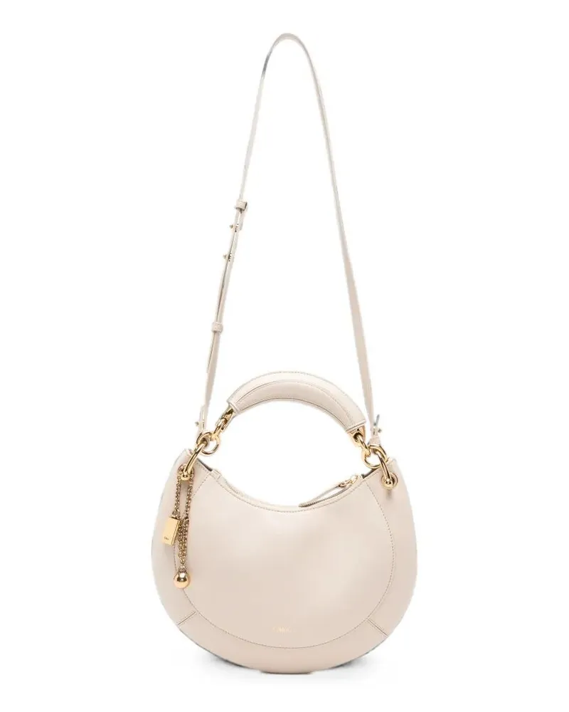 Chloé Shoulder Bag Gold Handle "Chloé Banana White