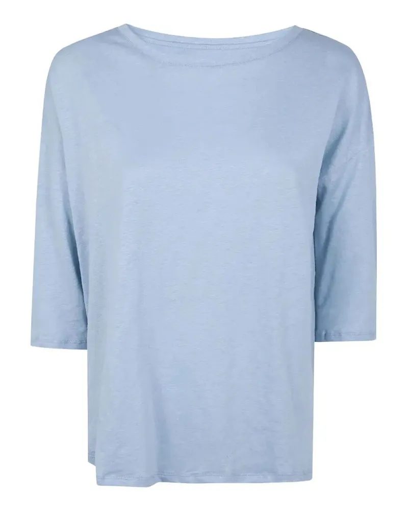 Majestic Three Quarter Sleeve T-Shirt Blue