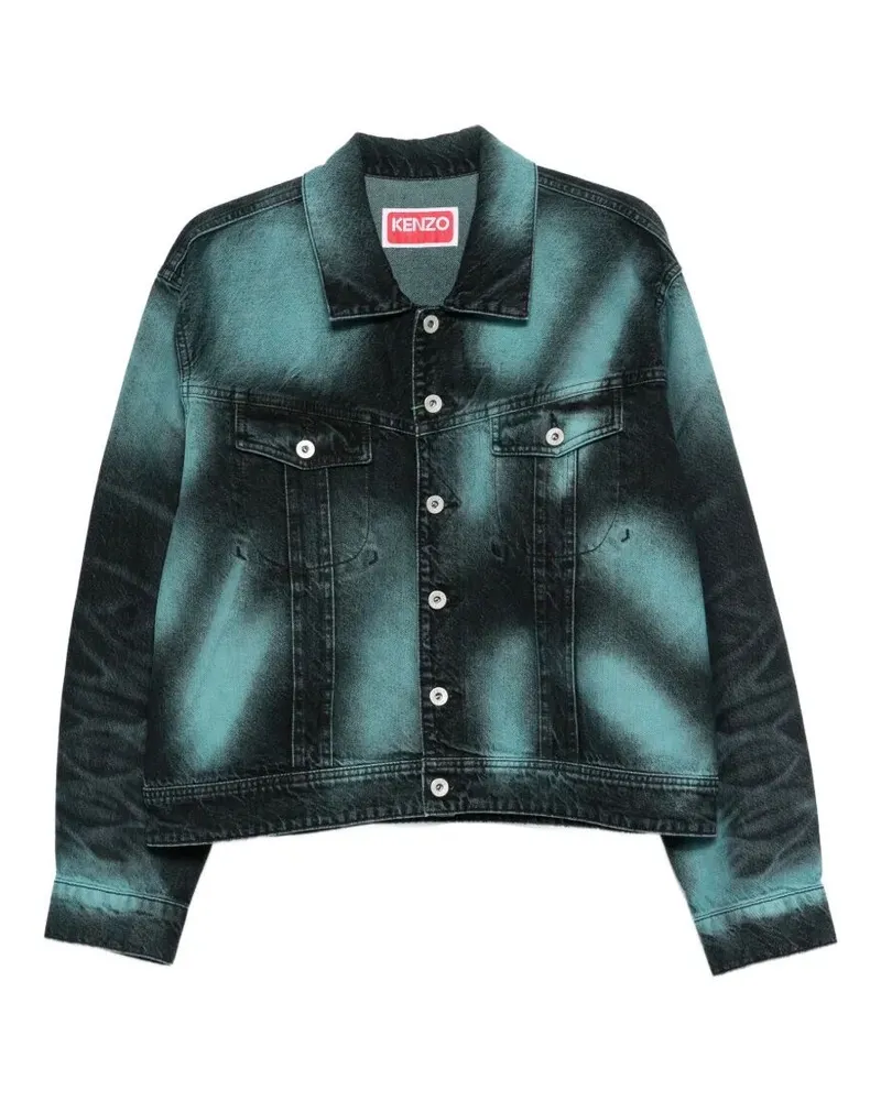 Kenzo Kenzo Boke Heart Oversize Trucker Jacket Blue