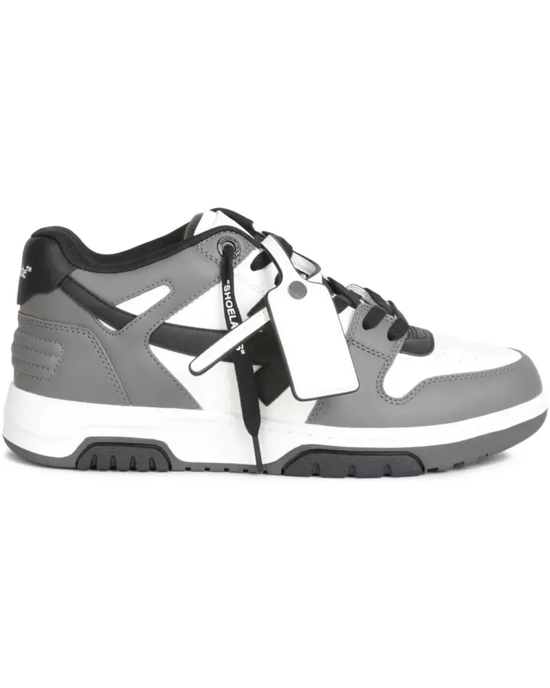 OFF-WHITE M-Out Of Office Calf Leather Sneakers Gray