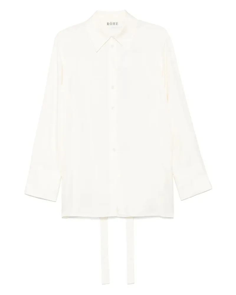 Róhe Deconstructed Silk Shirt White
