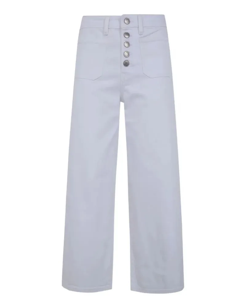 Ralph Lauren Saira" Cropped Wide Leg Jeans White