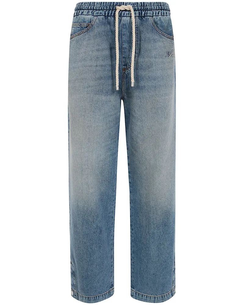 Amiri Drawstring Baggy" Jeans Blue
