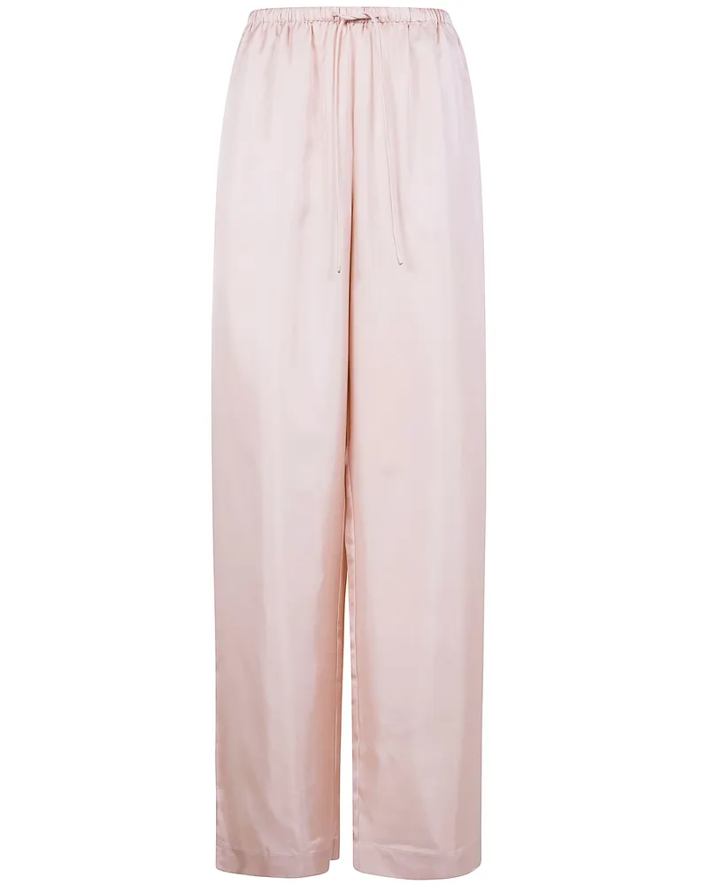 Róhe Relaxed Silk Trousers Pink