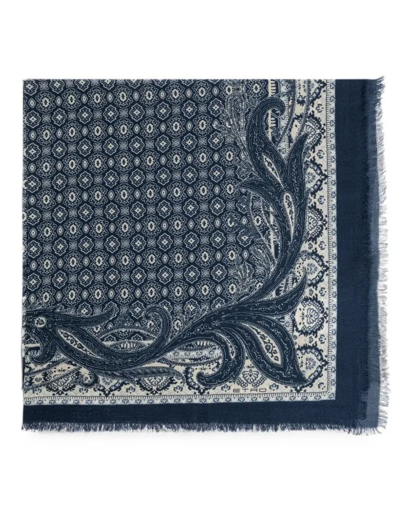 Etro Scarf Wool "Maxa0012ak1bvx0883 Blue