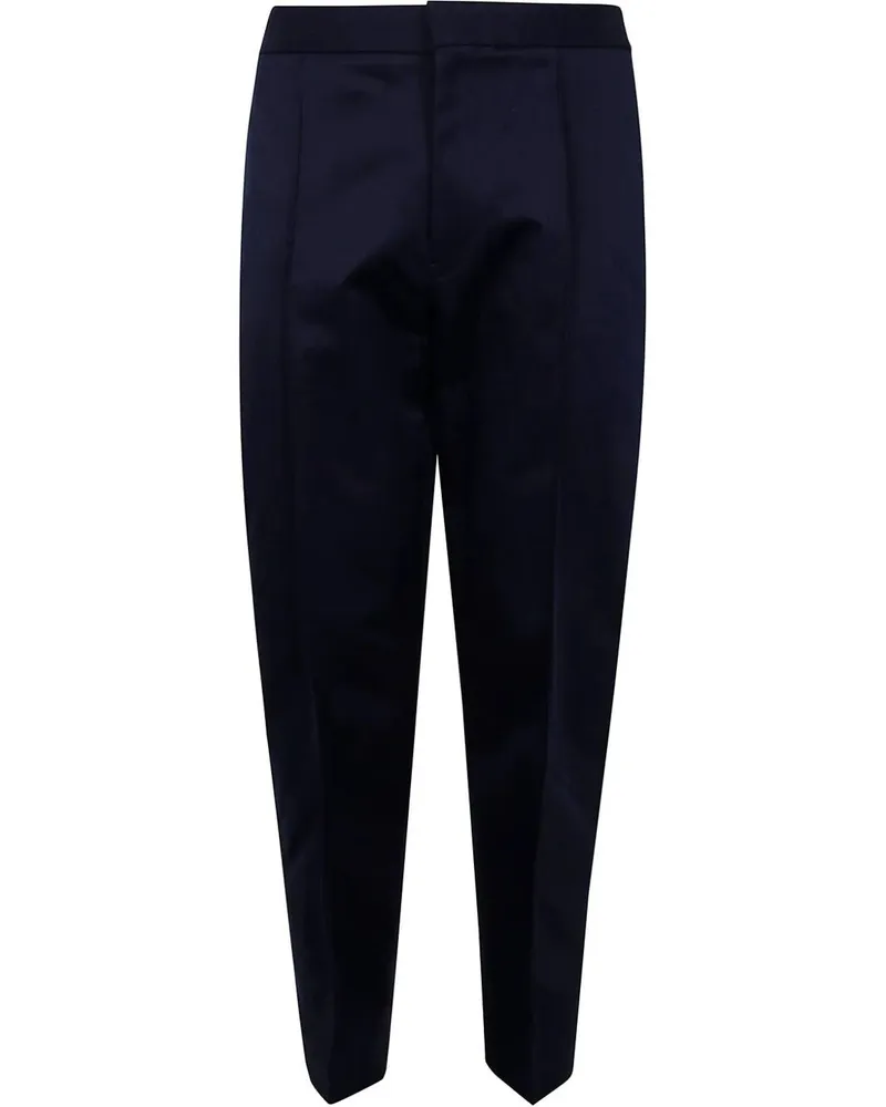 Ermenegildo Zegna Cotton Linen And Silk Pants Blue
