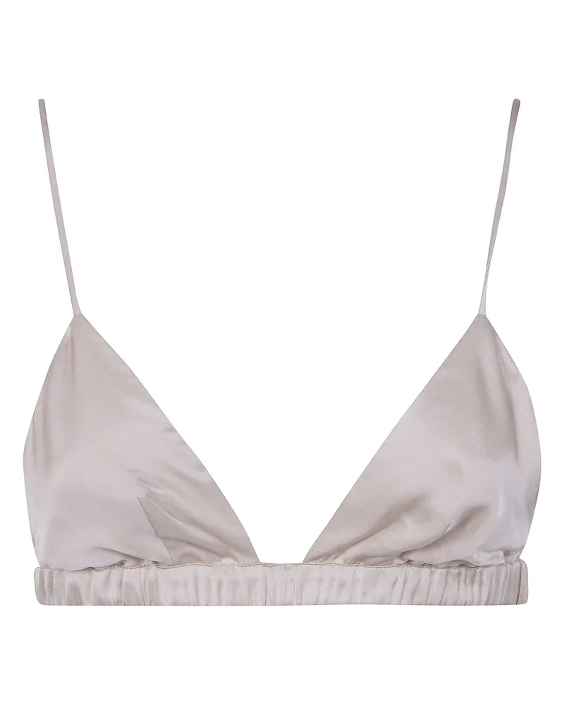 FRANKIE Shop Nina" Satin Bralette Beige