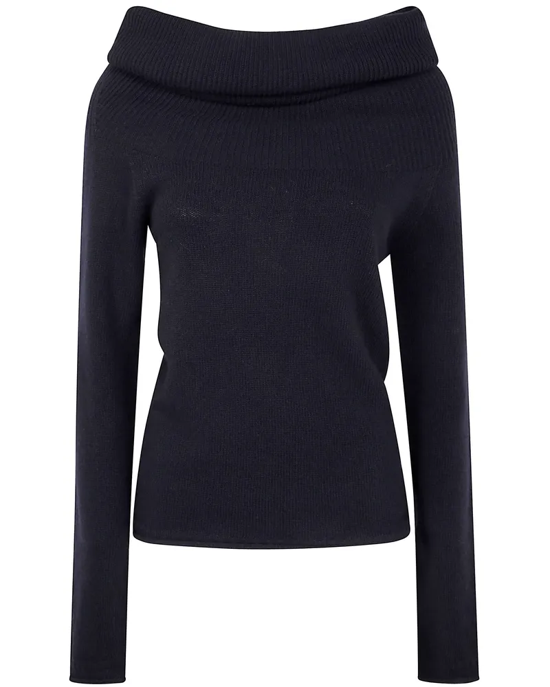 Nuur Long Sleeves Boat Neck Sweater Black