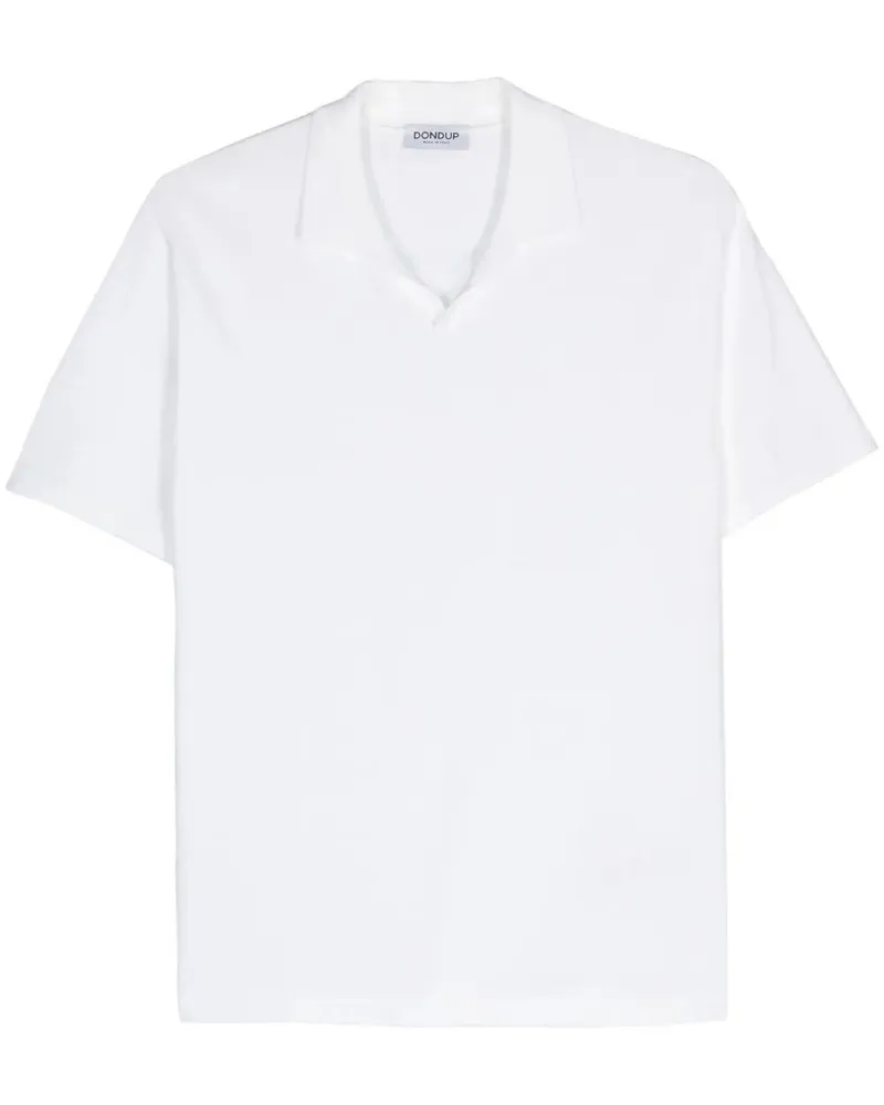 Dondup Crepe Cotton F.14 Regular Fit Polo Shirt White