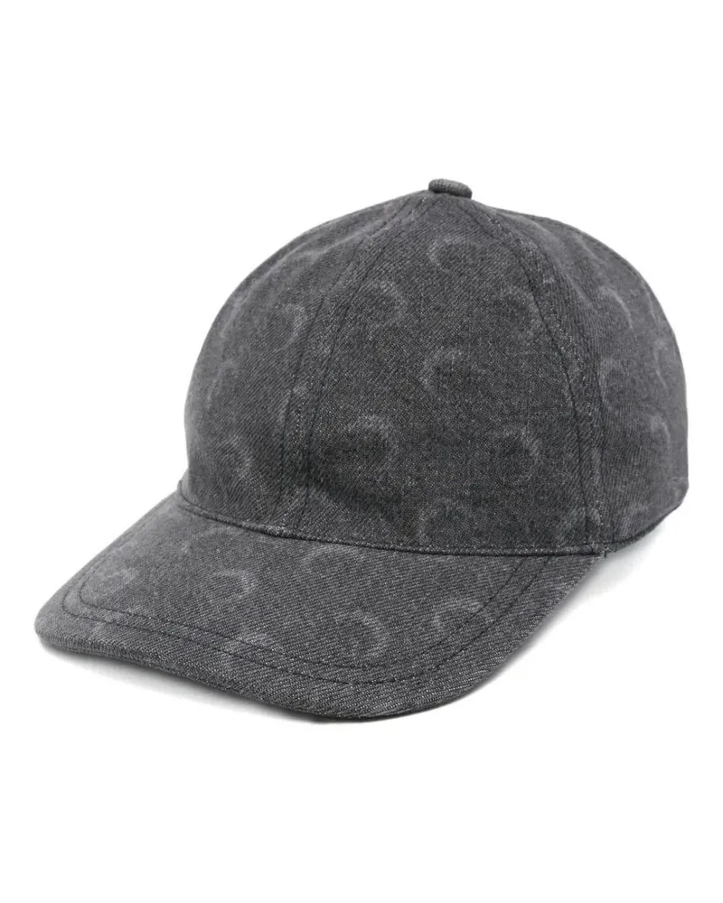Marine Serre Moon" Laser Denim Baseball Cap Gray