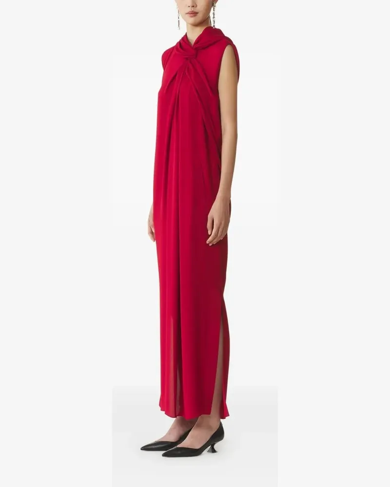 Lanvin Front Knot Dress Red