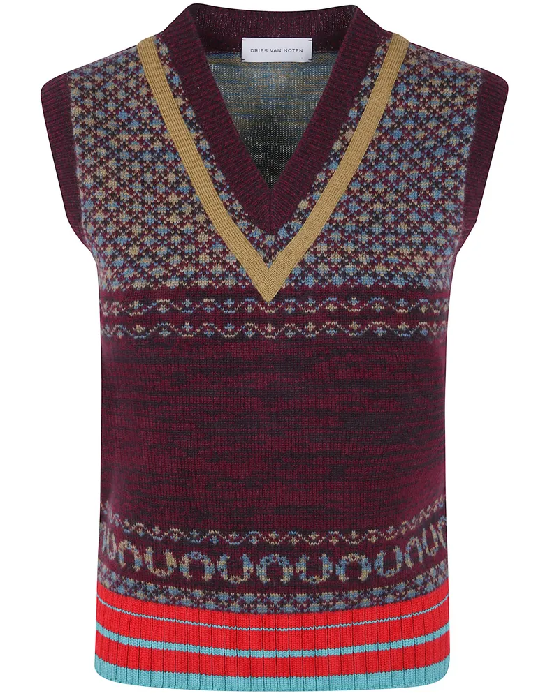 Dries van Noten Cashmere Top "Toque Red