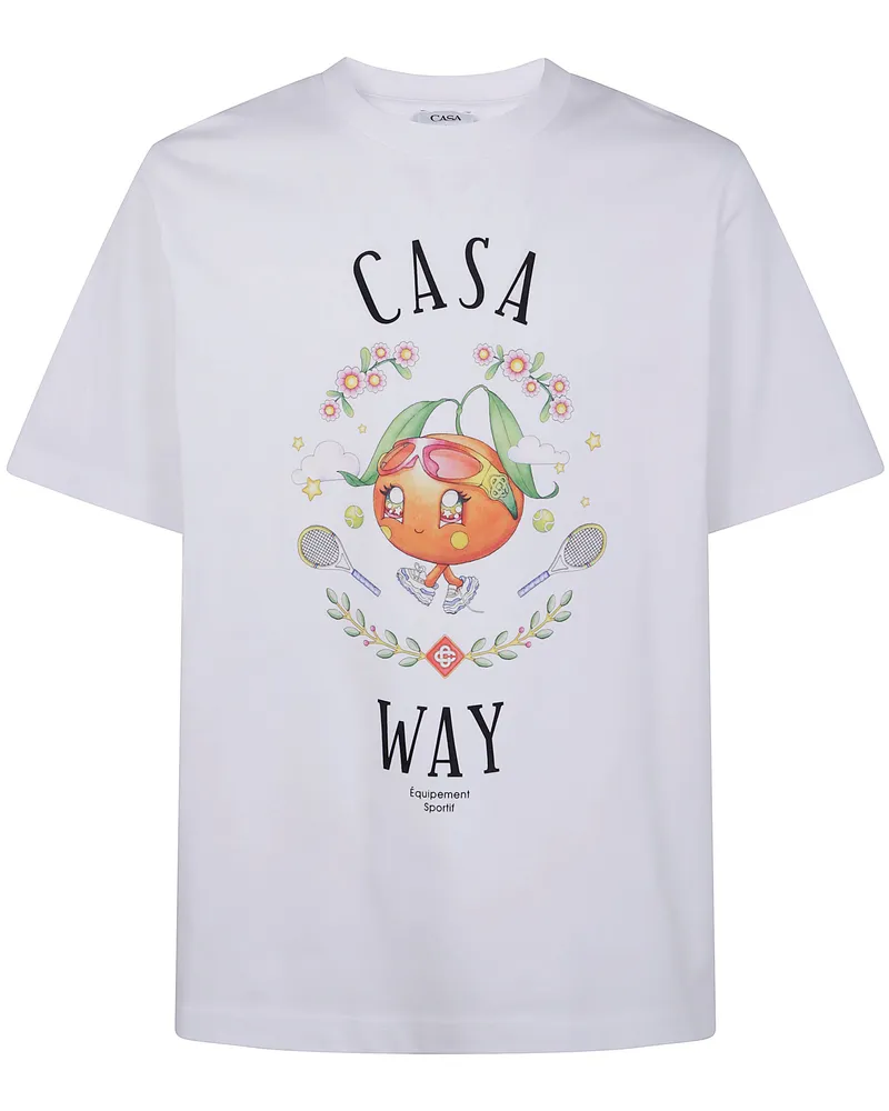 Casablanca Paris Casa Way Kawaii Printed T-Shirt Yellow