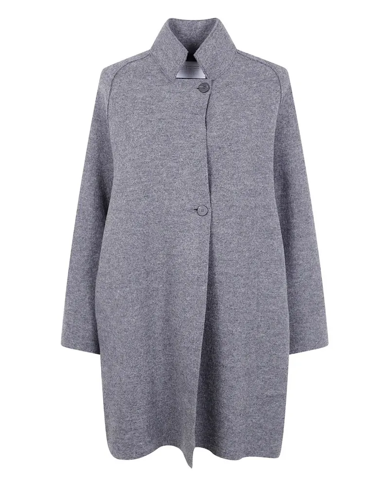 Harris Wharf London Women Raglan Cape Boiled Wool Gray