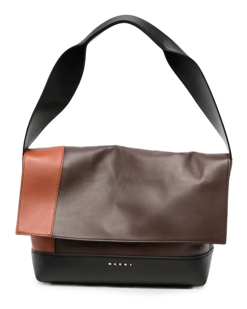 Marni Clutch Bag New Handle "Pod Brown