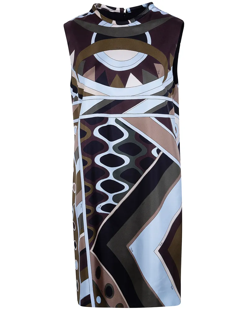 Emilio Pucci Silk Twill Midi Dress Green