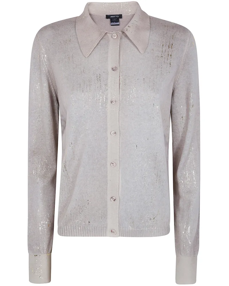 Avant Toi Shirt Cashmere "Hand Painted Cashmere Shirt With Check Lamin Gray